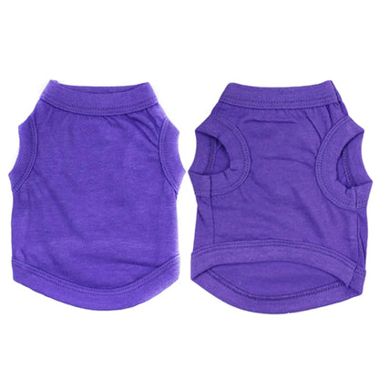 Wholesale 100% Cotton Dog T-Shirts Comfortable Summer Plain Apparel Classic Style Solid Spring Season-XS S M L XL XXL Available