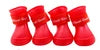 Pet Rain Boots for Dogs Eco-Friendly Cute Waterproof PVC Rubber Elastic Strap Non-Slip Sole Solid for Outdoor Walks 8 Colors All