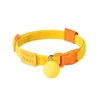 Adjustable Modern Simple Dog & Cat Collar-Soft Polyester with Ribbons Safety Buckle Bell Colorful Elastic 7 Colors Available