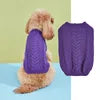 High Quality Autumn Winter Eco-Friendly 100% Cotton Pet Cats Dogs Sweater Fashionable Plaid Twist Knitted Warm Clothing