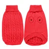 Solid Color High-Neck Cable Knit Eco-Friendly Pet Sweater Warm Autumn/Winter Pullover Dogs Cats 12 Vibrant Hues Simple Soft