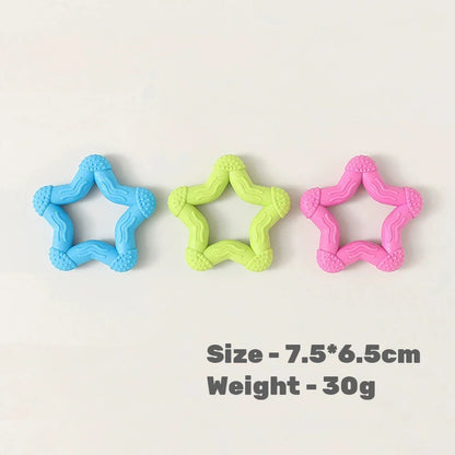 Hot Sale Eco-Friendly TPR Dog Chew Toys Set-Durable Teeth Cleaning Cartoon Molar Teething Rings Bone Star Shapes Puppies Daily