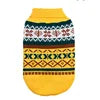 Christmas Fair Isle Pattern Eco-Friendly Acrylic Dog Sweater Pink Turtleneck Pullover Geometric Print Warm Winter Clothes for