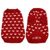High Quality Acrylic Classic Dog Heart Sweater Soft Knit Pet Jumper Eco-Friendly Cute Solid Pattern XS XL Sizes Spring Autumn