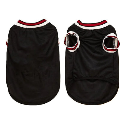 Breathable Polyester Mesh Fabric Sport Style Animal Print Pet Summer Shirt Solid Color Dog Shirts Custom Logo Acceptable