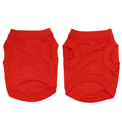 Wholesale 100% Cotton Dog T-Shirts Comfortable Summer Plain Apparel Classic Style Solid Spring Season-XS S M L XL XXL Available