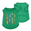 Cute Rainbow LOVE Heart Print Dog & Cat Sleeveless Vest Soft Polyester Breathable Summer Apparel Multiple Colors
