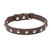 Luxury Classic PU Leather Dog Collar Studs Houndstooth Pattern-13 Colors Available Stylish for Dogs Cats Durable All Seasons