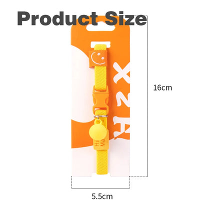 Adjustable Modern Simple Dog & Cat Collar-Soft Polyester with Ribbons Safety Buckle Bell Colorful Elastic 7 Colors Available