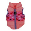 Warm Polyester Padded Leisure Mediterranean Design Dog Harness Vest Pet Winter Coat with Geometric Pattern