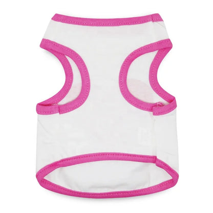 Wholesale Cute Love Heart Printed Eco-Friendly Dog T-Shirt Cheap Price Summer Apparel for Pets Cotton Size XS Spring/Summer