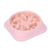 Eco-Friendly Lightweight Anti-Slip Bottom Dog Food Bowl Chew Proof Slow Feeder in 7 Colors PP Material Indoor Use for Pets