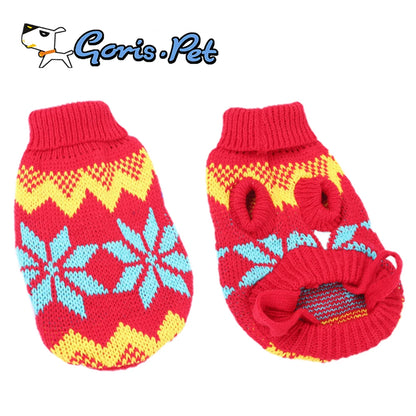 GorisPet Winter Clothes for Large and Small Dogs Solid Pattern Warm Colorful Knit Sweaters Cute and Modern Style for Pets