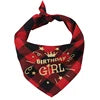 Custom Design Cotton Cat Scarf Dog Bandana Fashion Print Happy Birthday BOY GIRL Adjustable Triangle Spring Summer Winter