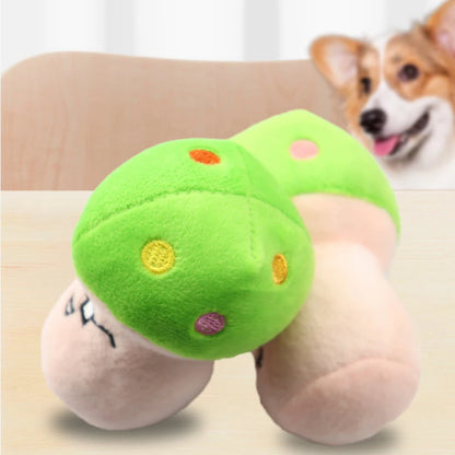 Cute Durable Plush Dog Toy Small Pets' Chew Toy in the Form of a Mushroom