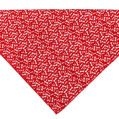 Wholesale Bone Star Print Polyester Cotton Dog Bandana Bone Star Print Soft Washable Reversible Neck Scarf for Small Large Pets