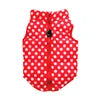 Warm Polyester Padded Leisure Mediterranean Design Dog Harness Vest Pet Winter Coat with Geometric Pattern