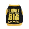 Funny 'I HUNT BIG DOGS' Summer T-Shirt for XL Pets Breathable Cotton Polyester Printed Accessory Pet Clothing Cheap Price