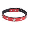 Luxury High Quality PU Dog Collar with Elegant Metal Buckle 3D Star Decoration Solid Pattern Elegant Style