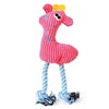 Corn Fleece Giraffe Dog Soft Plush Toy Cotton Rope Legs Squeaky Chew Toy Interactive Teething Toys for Small & Medium Dogs Bag