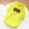 Wholesale 10 Colors Leisure Fashionable Comfortable Polyester Pet Fleece Jacket Sweater Cute Cat Clothes Harness Ring Big Dogs