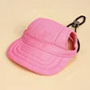 Canvas Pet Baseball Cap Ear Holes Adjustable Sun Visor Hat for Dogs Cats Solid Ins Breathable Summer Outdoor Accessory Multiple