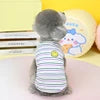 GorisPet 100% Cotton Soft Fabric Smiling Face Dog Printed Rainbow Striped Summer Vest Classic Pet Tank XXL XL Sizes Spring