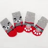 Cute Cartoon Duck Paw Anti-Slip Rubber Dog Socks Fashion Style Waterproof Pet Sock Shoes with Grip Knitted Animal Pattern