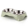 High Feet Anti-Skid Reptile Feeder Stainless Steel Bowls PP Stand Modern Waterproof Solid Rounded Cervical Vertebrae Neck