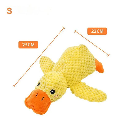 Cheap Fun Cartoon Squeaky Duck Dog Chew Toy Soft 3 Size Plush Pet Toy with Crepe Paper Bite-Resistant Feature for Big Gogs
