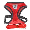 Factory Cheap Breathable Mesh Cloth Dog Lift Leash Harness Set Solid Pure Color Reflective Feature Fur Pet Vest Harnesses