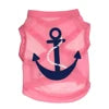 Fashion Anchor Printed Cotton-Polyester Summer Shirts for Small Dogs Bulk T-Shirts for Dogs for Spring Season