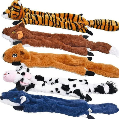 Cheap Cartoon Dog Chew Sound Making Interactive Plush Toy for Small Animals and Cat Training Includes Rabbit Cow Features