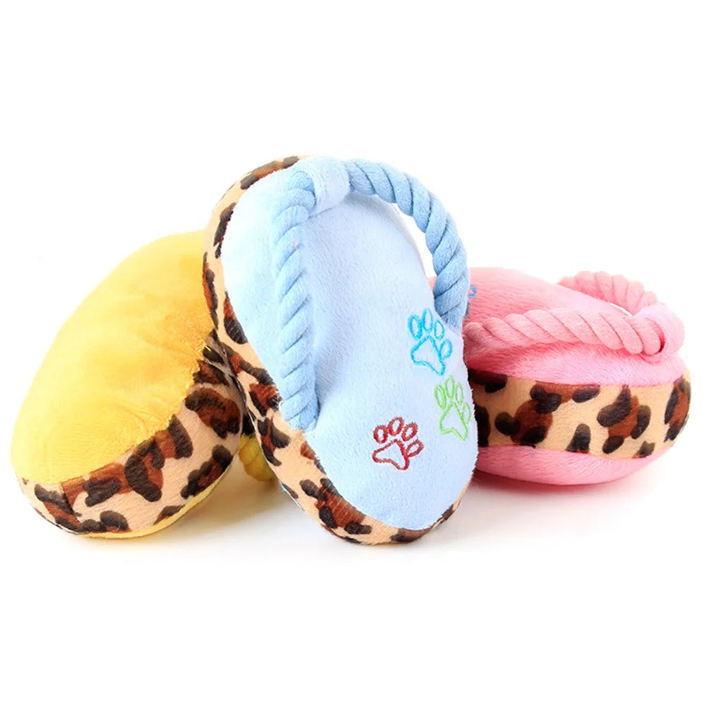 Cute Squeaky Eco-Friendly Dog Plush Chew Toy Durable Cotton Rope with Squeak Feature for Pets
