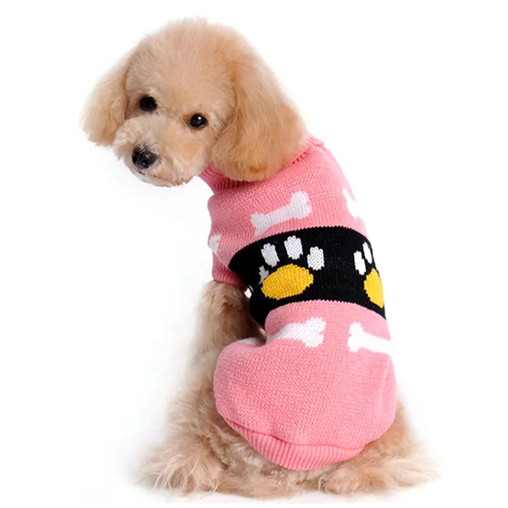 Lovely Paws Easy Knit Acrylic Floral Pattern Dog Sweater Cute Elastic Free XXXL Size for Fall and Winter Sustainable Features