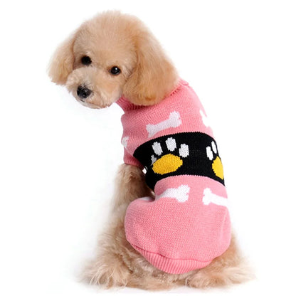 Lovely Paws Easy Knit Acrylic Floral Pattern Dog Sweater Cute Elastic Free XXXL Size for Fall and Winter Sustainable Features
