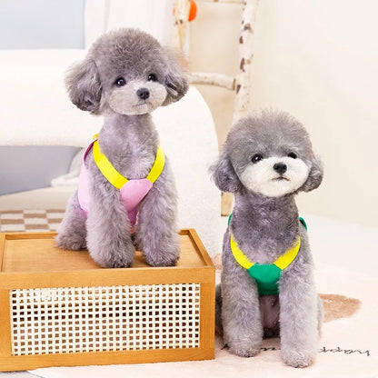High Quality GorisPet Solid Hand Wash Dog Harness Cute Jeans Style Cotton Vest Leisure Summer Small Dogs All Seasons