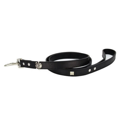 Wholesale GorisPet Luxury Punk Fashion Dog Leash Skeleton Skull Bone Decoration PU Material Solid Pattern Metal Ornaments
