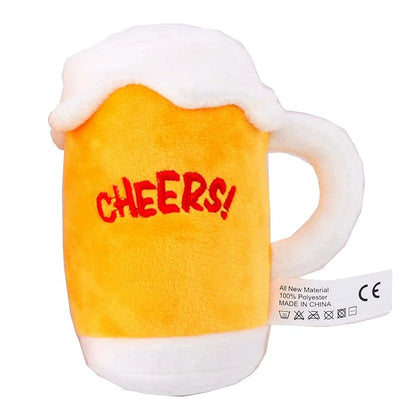 Wholesale Custom 3D Stuffed Animal Plush Barking Dog Toy Cute Pet Interactive & Movement Toys Bottle Mugs