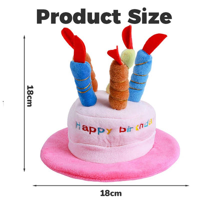 Adjustable Eco-Friendly Breathable GorisPet Pet Birthday Hat Dogs Cats-Soft Plush Material Print Ins Colorful Summer Spring