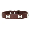 PU Leather Dog Collar Bone Studs Durable Adjustable Quick Release Buckle Collar for Dogs Fashionable Colorful Design 14