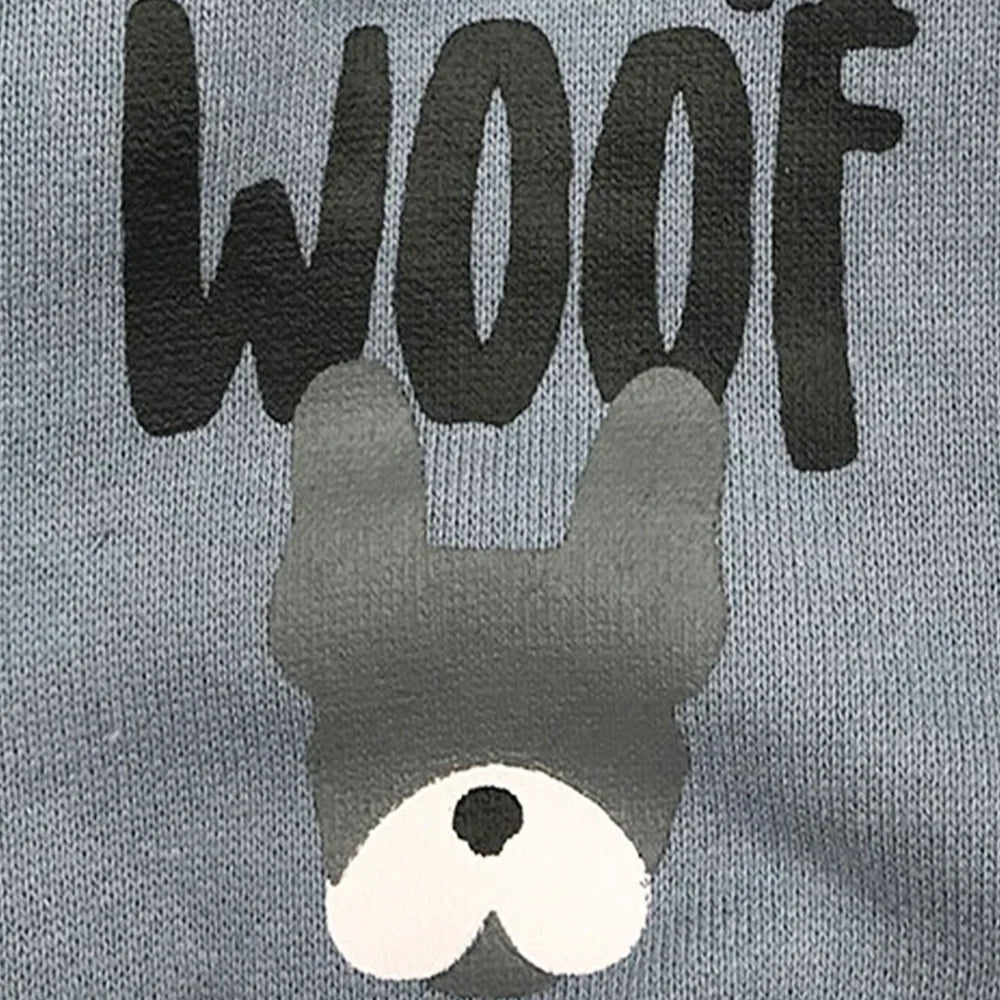 Wolf Print Sublimation Dog Hoodie Fleece Pet Shirt Large Blank Puppies Coated Spring Summer Autumn Leisure YOU HAD ME WOOF