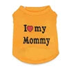 Wholesale Cute I Love Daddy Mommy Printed Cotton Dog T Shirts Tank Tops in XS S XL Sizes for Spring Summer Autumn Seasons