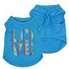 Cute Rainbow LOVE Heart Print Dog & Cat Sleeveless Vest Soft Polyester Breathable Summer Apparel Multiple Colors