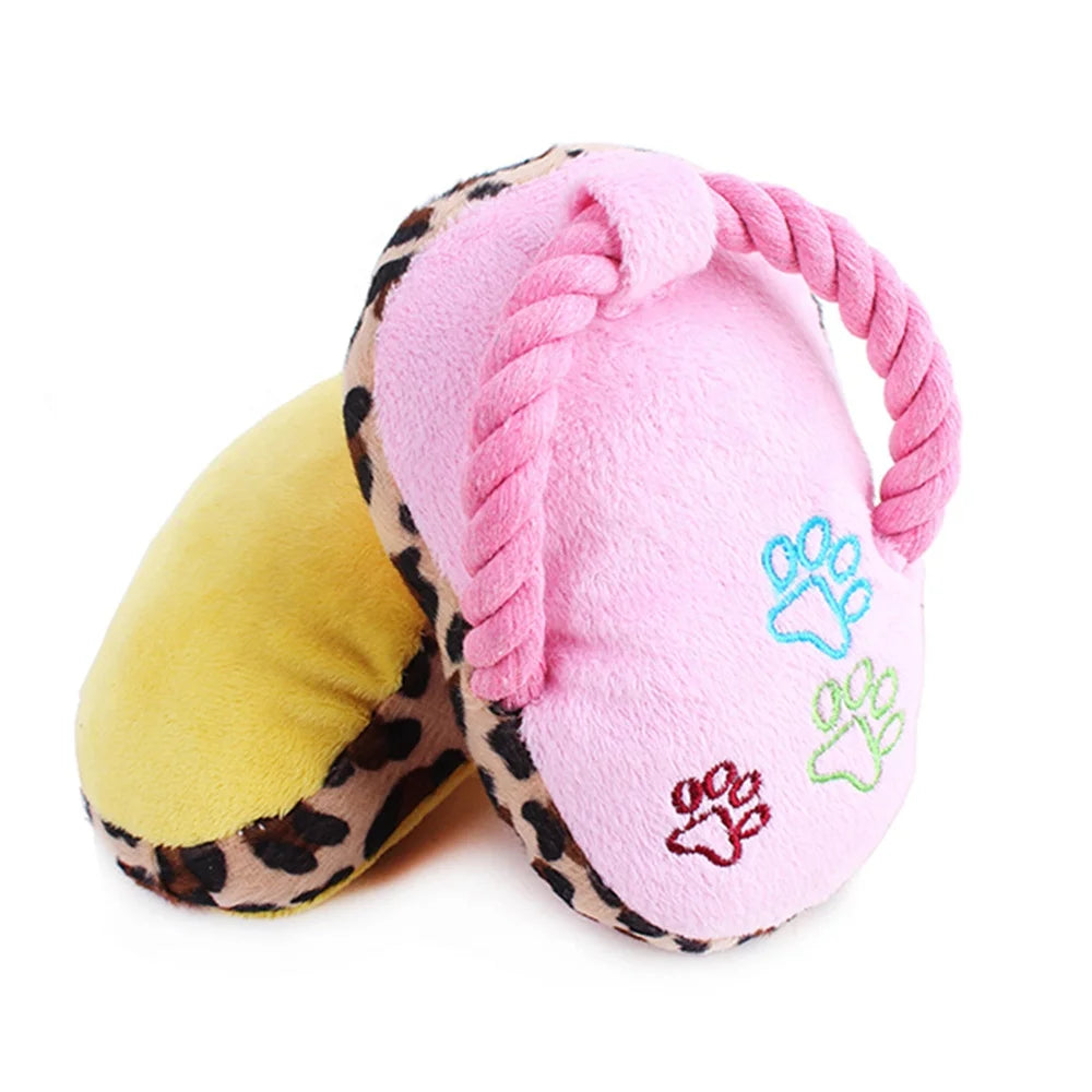 Cute Squeaky Eco-Friendly Dog Plush Chew Toy Durable Cotton Rope with Squeak Feature for Pets