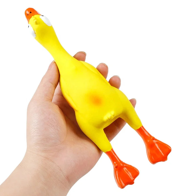 Super Cute Screaming Chicken and Yellow Duck Squeaky Chew Toys for Pets Durable and Safe Latex Factory Price