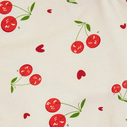 Cute Cartoon Cherry Print Dog Vest Popular Polyester Spring/Summer Breathable Soft Sleeveless Shirt Small Dogs Yorkie Poodle