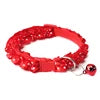 High Quality Luxury Elegant Polyester Dog & Cat Collar Cute Dots Airtag Ring Braided Quick Release Bell Small Animal Friendly