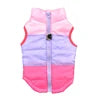 Warm Polyester Padded Leisure Mediterranean Design Dog Harness Vest Pet Winter Coat with Geometric Pattern