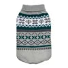 Christmas Fair Isle Pattern Eco-Friendly Acrylic Dog Sweater Pink Turtleneck Pullover Geometric Print Warm Winter Clothes for